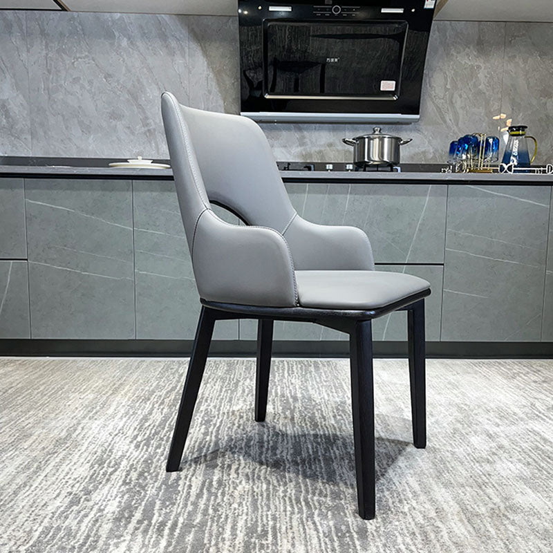 Wood Modern Arm Chair Open Back Upholstered Dining Side Chair Clearhalo 'Dining Chairs' 'Dining Tables & Seating' 'dining_chair' 'furn' 'furn_dining_chair' 'Furniture' 'furniture_dining_chair' 'Kitchen & Dining Furniture' 4819400