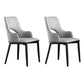 Wood Modern Arm Chair Open Back Upholstered Dining Side Chair Light Gray 2 Piece Set Clearhalo 'Dining Chairs' 'Dining Tables & Seating' 'dining_chair' 'furn' 'furn_dining_chair' 'Furniture' 'furniture_dining_chair' 'Kitchen & Dining Furniture' 4819401