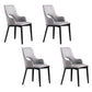 Wood Modern Arm Chair Open Back Upholstered Dining Side Chair Light Gray 4 Piece Set Clearhalo 'Dining Chairs' 'Dining Tables & Seating' 'dining_chair' 'furn' 'furn_dining_chair' 'Furniture' 'furniture_dining_chair' 'Kitchen & Dining Furniture' 4819402