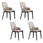 Wood Modern Arm Chair Open Back Upholstered Dining Side Chair Apricot 4 Piece Set Clearhalo 'Dining Chairs' 'Dining Tables & Seating' 'dining_chair' 'furn' 'furn_dining_chair' 'Furniture' 'furniture_dining_chair' 'Kitchen & Dining Furniture' 4819404