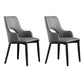 Wood Modern Arm Chair Open Back Upholstered Dining Side Chair Dark Gray 2 Piece Set Clearhalo 'Dining Chairs' 'Dining Tables & Seating' 'dining_chair' 'furn' 'furn_dining_chair' 'Furniture' 'furniture_dining_chair' 'Kitchen & Dining Furniture' 4819405