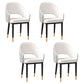 Glam Style Metal Arm Chair Open Back Upholstered Dining Side Chair White 4 Piece Set Black Gold Clearhalo 'Dining Chairs' 'Dining Tables & Seating' 'dining_chair' 'furn' 'furn_dining_chair' 'Furniture' 'furniture_dining_chair' 'Kitchen & Dining Furniture' 4819419