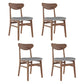 Contemporary Kitchen Solid Wood Side Chair Set Open Back Dining Side Chair Grey 4 Piece Set Clearhalo 'Dining Chairs' 'Dining Tables & Seating' 'dining_chair' 'furn' 'furn_dining_chair' 'Furniture' 'furniture_dining_chair' 'Kitchen & Dining Furniture' 4819444