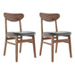 Contemporary Kitchen Solid Wood Side Chair Set Open Back Dining Side Chair Black 2 Piece Set Clearhalo 'Dining Chairs' 'Dining Tables & Seating' 'dining_chair' 'furn' 'furn_dining_chair' 'Furniture' 'furniture_dining_chair' 'Kitchen & Dining Furniture' 4819448