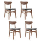 Contemporary Kitchen Solid Wood Side Chair Set Open Back Dining Side Chair Black 4 Piece Set Clearhalo 'Dining Chairs' 'Dining Tables & Seating' 'dining_chair' 'furn' 'furn_dining_chair' 'Furniture' 'furniture_dining_chair' 'Kitchen & Dining Furniture' 4819450
