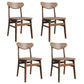Contemporary Kitchen Solid Wood Side Chair Set Open Back Dining Side Chair Walnut 4 Piece Set Clearhalo 'Dining Chairs' 'Dining Tables & Seating' 'dining_chair' 'furn' 'furn_dining_chair' 'Furniture' 'furniture_dining_chair' 'Kitchen & Dining Furniture' 4819455