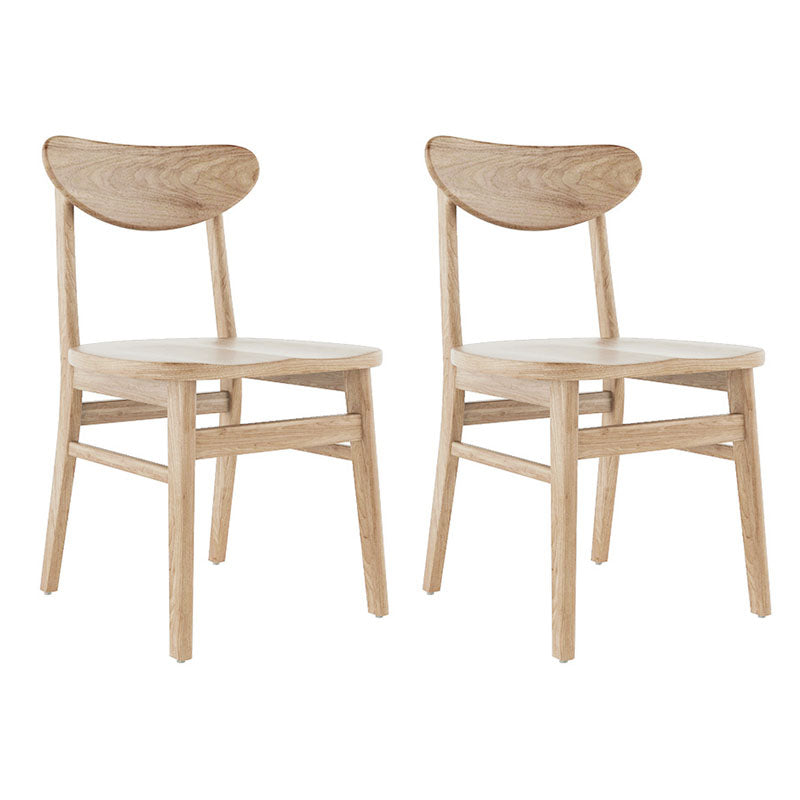 Contemporary Kitchen Solid Wood Side Chair Set Open Back Dining Side Chair Wood 2 Piece Set Clearhalo 'Dining Chairs' 'Dining Tables & Seating' 'dining_chair' 'furn' 'furn_dining_chair' 'Furniture' 'furniture_dining_chair' 'Kitchen & Dining Furniture' 4819459