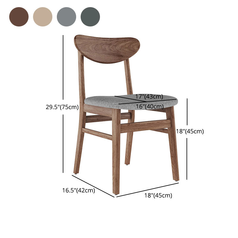 Contemporary Kitchen Solid Wood Side Chair Set Open Back Dining Side Chair Clearhalo 'Dining Chairs' 'Dining Tables & Seating' 'dining_chair' 'furn' 'furn_dining_chair' 'Furniture' 'furniture_dining_chair' 'Kitchen & Dining Furniture' 4819462