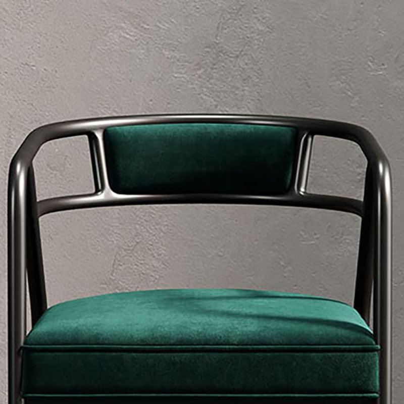 Glam Dining Chair Open Back Upholstered Dining Side Chair with Metal Legs Clearhalo 'Dining Chairs' 'Dining Tables & Seating' 'dining_chair' 'furn' 'furn_dining_chair' 'Furniture' 'furniture_dining_chair' 'Kitchen & Dining Furniture' 4819473