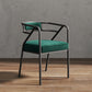 Glam Dining Chair Open Back Upholstered Dining Side Chair with Metal Legs Green 1 Piece Clearhalo 'Dining Chairs' 'Dining Tables & Seating' 'dining_chair' 'furn' 'furn_dining_chair' 'Furniture' 'furniture_dining_chair' 'Kitchen & Dining Furniture' 4819491