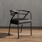 Glam Dining Chair Open Back Upholstered Dining Side Chair with Metal Legs Gloss Black 1 Piece Clearhalo 'Dining Chairs' 'Dining Tables & Seating' 'dining_chair' 'furn' 'furn_dining_chair' 'Furniture' 'furniture_dining_chair' 'Kitchen & Dining Furniture' 4819494