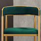 Glam Gold Metal Arm Chair Open Back Dining Side Chair with Upholstered Clearhalo 'Dining Chairs' 'Dining Tables & Seating' 'dining_chair' 'furn' 'furn_dining_chair' 'Furniture' 'furniture_dining_chair' 'Kitchen & Dining Furniture' 4819557