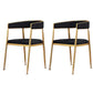 Glam Gold Metal Arm Chair Open Back Dining Side Chair with Upholstered Black 2 Piece Set Clearhalo 'Dining Chairs' 'Dining Tables & Seating' 'dining_chair' 'furn' 'furn_dining_chair' 'Furniture' 'furniture_dining_chair' 'Kitchen & Dining Furniture' 4819575