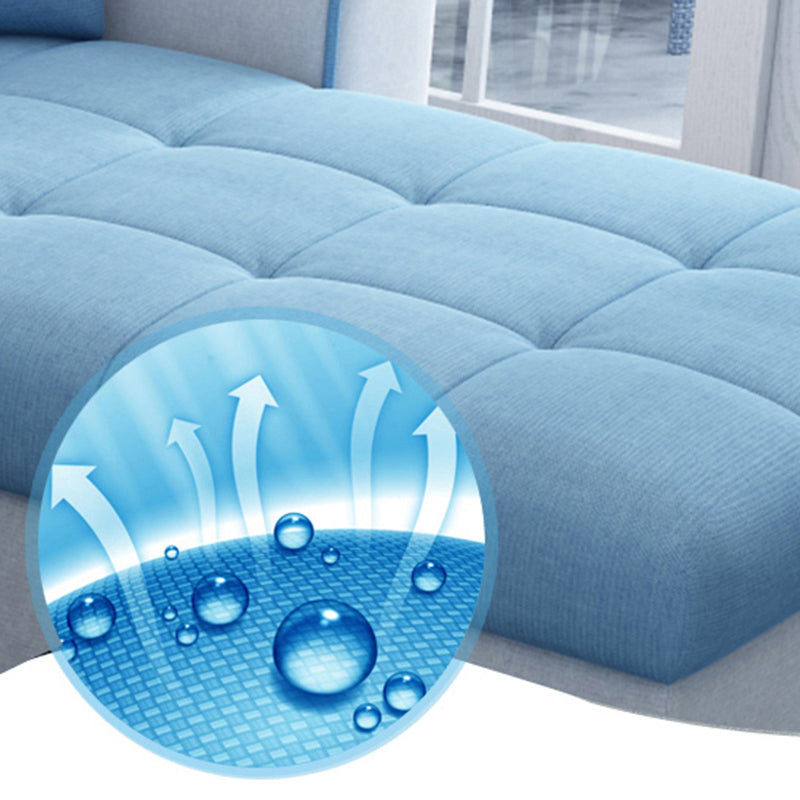 Modern Square Arm Sectionals 106.3"L High Back Sofa and Chaise with Storage Clearhalo 'furn' 'furn_sectionals' 'Furniture' 'furniture_sectionals' 'kitchen' 'kitchen_sectionals' 'Living Room Furniture' 'Sectionals' 4819764