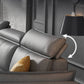 Modern Square Arm Cushion Back Sectional Faux Leather Sofa and Chaise in Dark Gray Clearhalo 'furn' 'furn_sectionals' 'Furniture' 'furniture_sectionals' 'kitchen' 'kitchen_sectionals' 'Living Room Furniture' 'Sectionals' 4819787