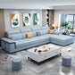 Modern 70"D L-shape Sectional Right Facing Sofa with Reversible Chaise for Living Room Blue Clearhalo 'Furniture' 'furniture_sectionals' 'kitchen' 'kitchen_sectionals' 'Living Room Furniture' 'Sectionals' 4819853