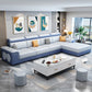 Modern 70"D L-shape Sectional Right Facing Sofa with Reversible Chaise for Living Room Ocean Blue Clearhalo 'Furniture' 'furniture_sectionals' 'kitchen' 'kitchen_sectionals' 'Living Room Furniture' 'Sectionals' 4819856