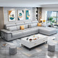 Contemporary 70"D Sectional Square Arm Sofa with Reversible Chaise for Living Room Smoke Gray Clearhalo 'furn' 'furn_sectionals' 'Furniture' 'furniture_sectionals' 'kitchen' 'kitchen_sectionals' 'Living Room Furniture' 'Sectionals' 4819903
