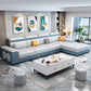 Contemporary 70"D Sectional Square Arm Sofa with Reversible Chaise for Living Room Gray-Blue Clearhalo 'furn' 'furn_sectionals' 'Furniture' 'furniture_sectionals' 'kitchen' 'kitchen_sectionals' 'Living Room Furniture' 'Sectionals' 4819910