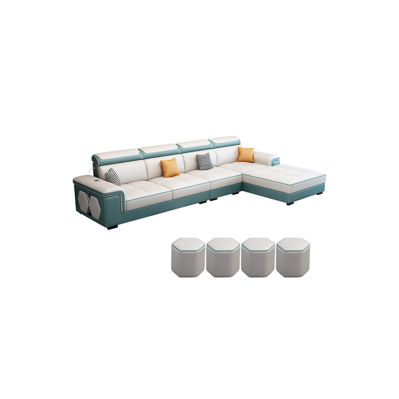 Contemporary 70"D Sectional Square Arm Sofa with Reversible Chaise for Living Room Clearhalo 'furn' 'furn_sectionals' 'Furniture' 'furniture_sectionals' 'kitchen' 'kitchen_sectionals' 'Living Room Furniture' 'Sectionals' 4819920