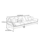 Faux Leather Cushion Back Sectional 32.68"High Pillow Top Arm Sofa with Storage Clearhalo 'furn' 'furn_sectionals' 'Furniture' 'furniture_sectionals' 'kitchen' 'kitchen_sectionals' 'Living Room Furniture' 'Sectionals' 4820002