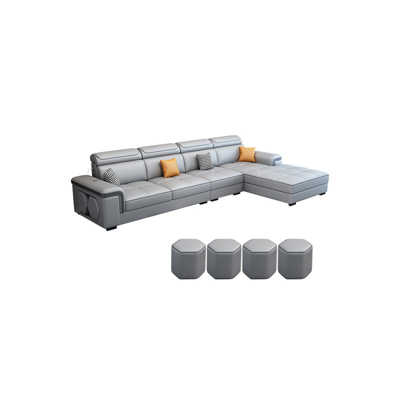 Contemporary L-shaped Sectional Right Facing Sofa with Reversible Chaise Clearhalo 'furn' 'furn_sectionals' 'Furniture' 'furniture_sectionals' 'kitchen' 'kitchen_sectionals' 'Living Room Furniture' 'Sectionals' 4820015