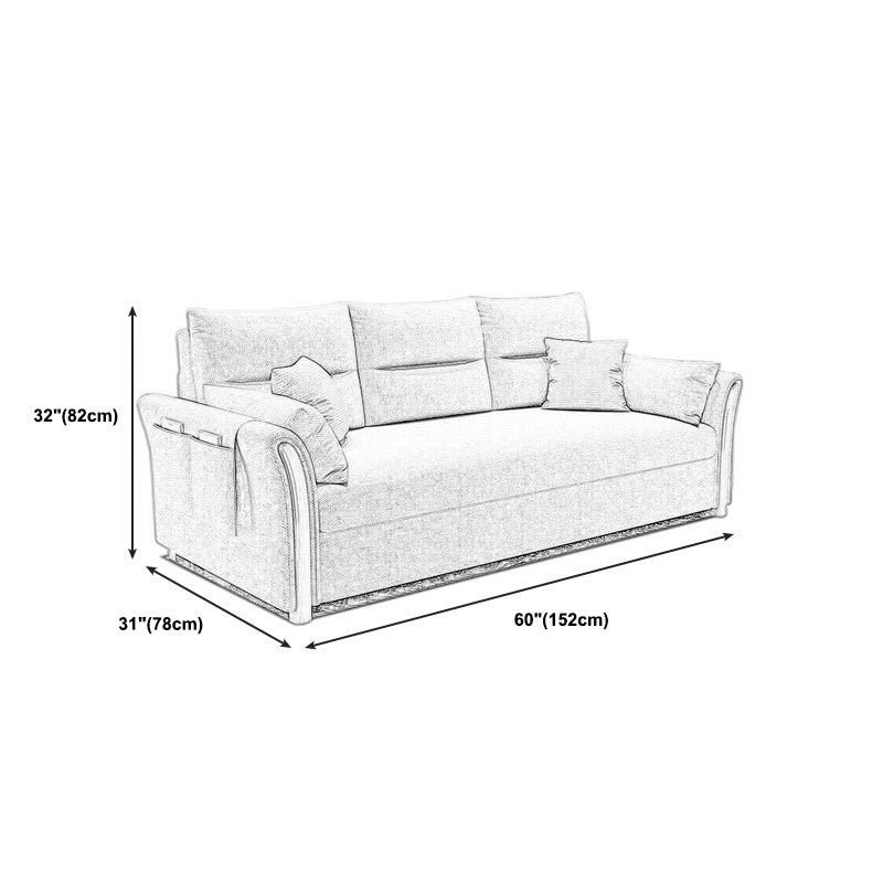Fabric Sofa Bed Settee Furniture Flared Arm Latex Filled Sofa Clearhalo 'furn' 'furn_sofas' 'Furniture' 'furniture_sofas' 'kitchen' 'kitchen_sofas' 'Living Room Furniture' 'Sofa' 'sofas' 4820101