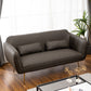 Mid-Century Modern Faux Leather Sofa 31.1" H Sloped Arm Loveseat Clearhalo 'Furniture' 'furniture_sofas' 'kitchen' 'kitchen_sofas' 'Living Room Furniture' 'Sofa' 'sofas' 4820103