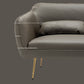 Mid-Century Modern Faux Leather Sofa 31.1" H Sloped Arm Loveseat Clearhalo 'Furniture' 'furniture_sofas' 'kitchen' 'kitchen_sofas' 'Living Room Furniture' 'Sofa' 'sofas' 4820109
