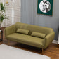 Mid-Century Modern Faux Leather Sofa 31.1" H Sloped Arm Loveseat Army Green Clearhalo 'Furniture' 'furniture_sofas' 'kitchen' 'kitchen_sofas' 'Living Room Furniture' 'Sofa' 'sofas' 4820115