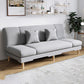 Armless Slpeeper Sofa Azure/Yellow/Grey Linen 31.5" High Sofa Grey 71"L x 20"W x 31"H Pillow Included Clearhalo 'Furniture' 'furniture_sofas' 'kitchen' 'kitchen_sofas' 'Living Room Furniture' 'Sofa' 'sofas' 4820166
