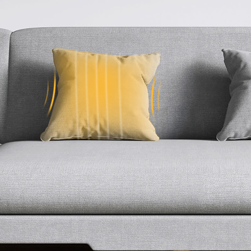 Armless Slpeeper Sofa Azure/Yellow/Grey Linen 31.5" High Sofa Clearhalo 'Furniture' 'furniture_sofas' 'kitchen' 'kitchen_sofas' 'Living Room Furniture' 'Sofa' 'sofas' 4820180