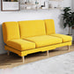 Armless Slpeeper Sofa Azure/Yellow/Grey Linen 31.5" High Sofa Yellow 31.5''H x 59''L x 20''W Pillow Not Included Clearhalo 'Furniture' 'furniture_sofas' 'kitchen' 'kitchen_sofas' 'Living Room Furniture' 'Sofa' 'sofas' 4820181