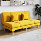 Armless Slpeeper Sofa Azure/Yellow/Grey Linen 31.5" High Sofa Yellow 31.5''H x 59''L x 20''W Pillow Included Clearhalo 'Furniture' 'furniture_sofas' 'kitchen' 'kitchen_sofas' 'Living Room Furniture' 'Sofa' 'sofas' 4820185