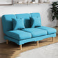 Armless Slpeeper Sofa Azure/Yellow/Grey Linen 31.5" High Sofa Sky Blue 47"L x 20"W x 31"H Pillow Included Clearhalo 'Furniture' 'furniture_sofas' 'kitchen' 'kitchen_sofas' 'Living Room Furniture' 'Sofa' 'sofas' 4820188