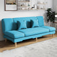 Armless Slpeeper Sofa Azure/Yellow/Grey Linen 31.5" High Sofa Sky Blue 71"L x 20"W x 31"H Pillow Included Clearhalo 'Furniture' 'furniture_sofas' 'kitchen' 'kitchen_sofas' 'Living Room Furniture' 'Sofa' 'sofas' 4820190