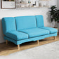 Armless Slpeeper Sofa Azure/Yellow/Grey Linen 31.5" High Sofa Sky Blue 31.5''H x 59''L x 20''W Pillow Not Included Clearhalo 'Furniture' 'furniture_sofas' 'kitchen' 'kitchen_sofas' 'Living Room Furniture' 'Sofa' 'sofas' 4820193
