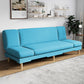 Armless Slpeeper Sofa Azure/Yellow/Grey Linen 31.5" High Sofa Sky Blue 31.5''H x 79''L x 20''W Pillow Not Included Clearhalo 'Furniture' 'furniture_sofas' 'kitchen' 'kitchen_sofas' 'Living Room Furniture' 'Sofa' 'sofas' 4820194