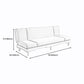 Armless Slpeeper Sofa Azure/Yellow/Grey Linen 31.5" High Sofa Clearhalo 'Furniture' 'furniture_sofas' 'kitchen' 'kitchen_sofas' 'Living Room Furniture' 'Sofa' 'sofas' 4820202