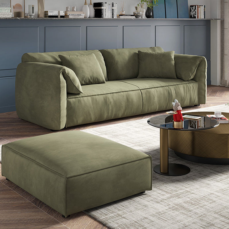 Stationary Fabric Living Room Pillow Top Arm Standard Green Settee Clearhalo 'furn' 'furn_sofas' 'Furniture' 'furniture_sofas' 'kitchen' 'kitchen_sofas' 'Living Room Furniture' 'Sofa' 'sofas' 4820220