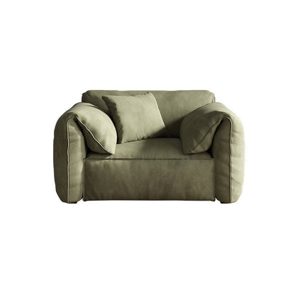 Stationary Fabric Living Room Pillow Top Arm Standard Green Settee 47"L x 37"W x 31.5"H Clearhalo 'furn' 'furn_sofas' 'Furniture' 'furniture_sofas' 'kitchen' 'kitchen_sofas' 'Living Room Furniture' 'Sofa' 'sofas' 4820221