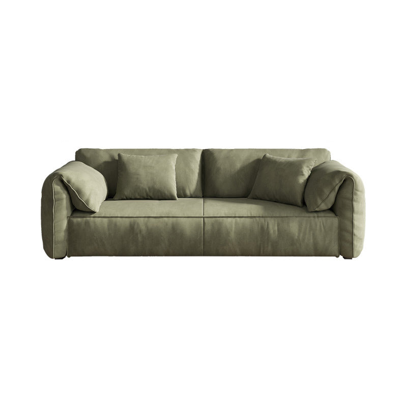 Stationary Fabric Living Room Pillow Top Arm Standard Green Settee 79"L x 37"W x 31.5"H Latex Clearhalo 'furn' 'furn_sofas' 'Furniture' 'furniture_sofas' 'kitchen' 'kitchen_sofas' 'Living Room Furniture' 'Sofa' 'sofas' 4820222
