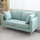 Polish Finish Sofa Square Arm Sofa Loose Back Loveseat For Apartment and Room Mint Green Clearhalo 'furn' 'furn_sofas' 'Furniture' 'furniture_sofas' 'kitchen' 'kitchen_sofas' 'Living Room Furniture' 'Sofa' 'sofas' 4820246