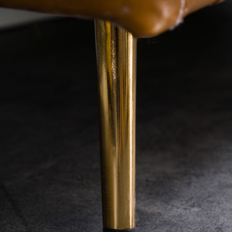 Tufted Square Arm Sofa Mid Century Modern 30.7" H Faux Leather Sofa Clearhalo 'Furniture' 'furniture_sofas' 'kitchen' 'kitchen_sofas' 'Living Room Furniture' 'Sofa' 'sofas' 4820259