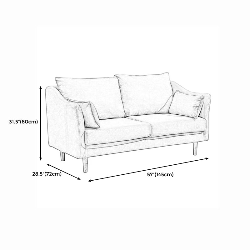 Modern Style Square Armrest Sponge Cushion Multicolor Choice Cloth Art Sofa Clearhalo 'furn' 'furn_sofas' 'Furniture' 'furniture_sofas' 'kitchen' 'kitchen_sofas' 'Living Room Furniture' 'Sofa' 'sofas' 4820284