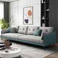 Contemporary Faux Leather Sloped Arm Sofa with Bolster Pillows for Apartment Green Grey Clearhalo 'furn' 'furn_sofas' 'Furniture' 'furniture_sofas' 'kitchen' 'kitchen_sofas' 'Living Room Furniture' 'Sofa' 'sofas' 4820288