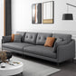 Contemporary Faux Leather Sloped Arm Sofa with Bolster Pillows for Apartment Dark Gray Clearhalo 'furn' 'furn_sofas' 'Furniture' 'furniture_sofas' 'kitchen' 'kitchen_sofas' 'Living Room Furniture' 'Sofa' 'sofas' 4820300