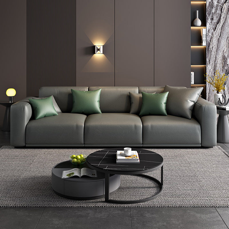 Fabric Living Room Square Arm Standard Cushions Contemporary Seating Clearhalo 'furn' 'furn_sofas' 'Furniture' 'furniture_sofas' 'kitchen' 'kitchen_sofas' 'Living Room Furniture' 'Sofa' 'sofas' 4820304