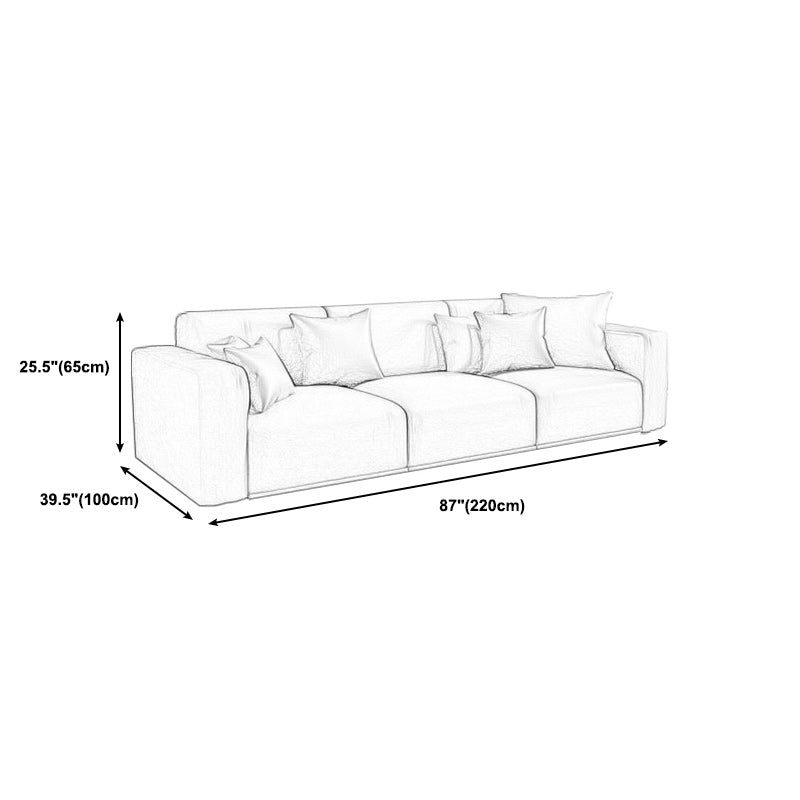 Fabric Living Room Square Arm Standard Cushions Contemporary Seating Clearhalo 'furn' 'furn_sofas' 'Furniture' 'furniture_sofas' 'kitchen' 'kitchen_sofas' 'Living Room Furniture' 'Sofa' 'sofas' 4820317