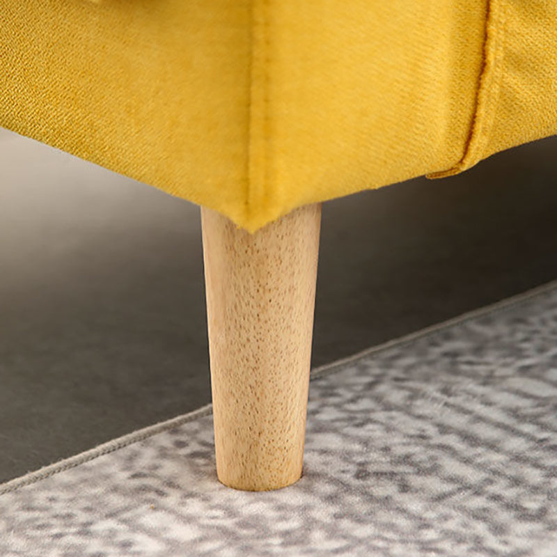 Square Arm Loveseat Polish Finish Sofa for Living Room and Home Clearhalo 'furn' 'furn_sofas' 'Furniture' 'furniture_sofas' 'kitchen' 'kitchen_sofas' 'Living Room Furniture' 'Sofa' 'sofas' 4820344